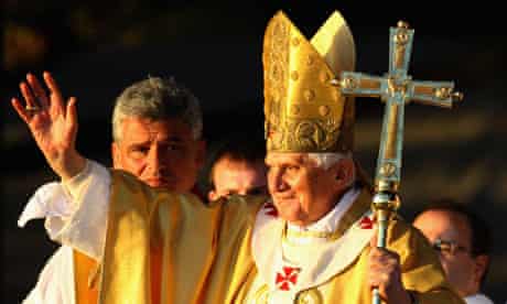 Pope Benedict XVI on a state visit to the UK