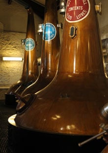 Pot stills at Bushmills distillery