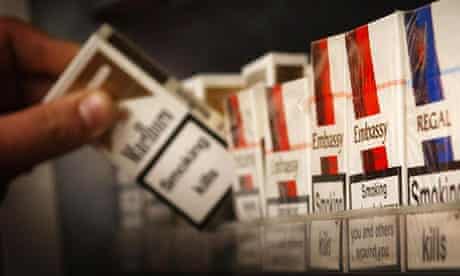 Shops ban on displaying cigarettes