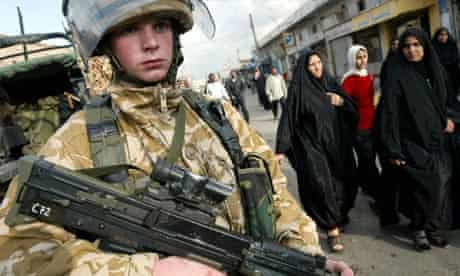  A young British soldier. Photograph: Shawn Baldwin/EPA. Courtesy of <a href="https://www.theguardian.com/commentisfree/2011/mar/11/britain-child-soldiers-army" target="_blank">The Guardian</a>