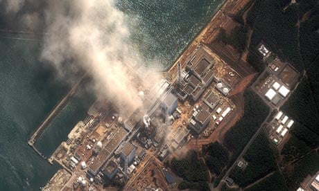 Fukushima nuclear power plant from the air, 14 March