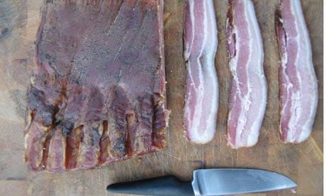 Home cured and smoked bacon