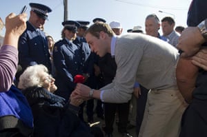 Prince William: Prince William meets Sumner residents in Christchurch