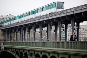 New Europe, France: A metro train crossing the Pont Seine, Paris