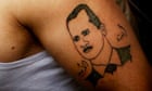 A tattoo of Syrian president, Bashar al-Assad