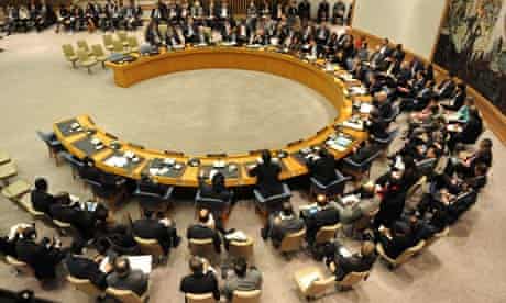 The UN security council meeting to discuss Libya