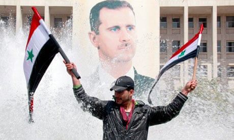 Syrian pro-government protester