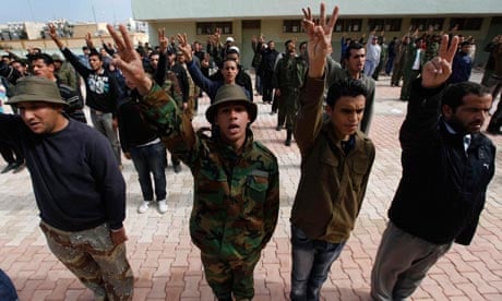 Libyan rebels seen training in Benghazi