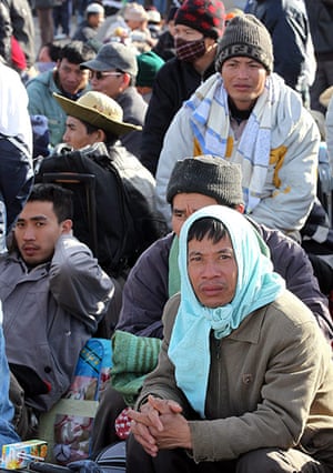 migrant workers flee : Vietnameses refugees from Libya 