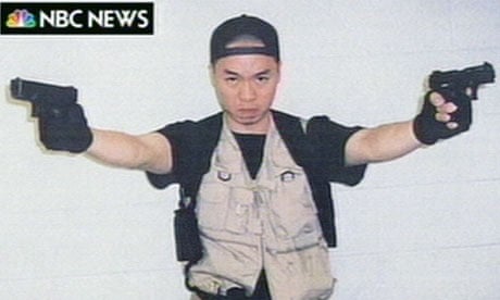 Video grab of Cho Seung-hui, the Virginia Tech gunman who killed 32 people before killing himself 