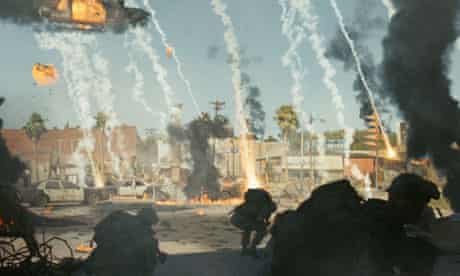 La Gets Blown Up Once Again In Battle Los Angeles Movies The Guardian