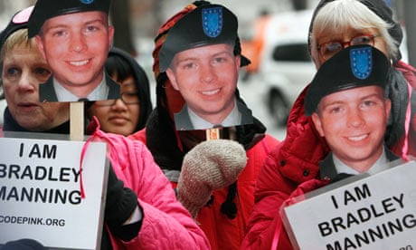 Activists in support of Bradley Manning, the alleged leaker of documents to WikiLeaks