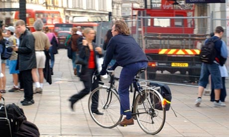 Cycling on pavement