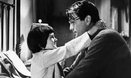 Gregory Peck and Mary Badham in To Kill a Mockingbird>