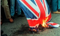 burning union flag