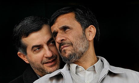 Iran's president Mahmoud Ahmadinejad and his chief of staff, Esfandiar Rahim Mashaei. 