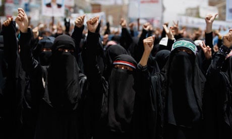 Women at a rally in Sana'a
