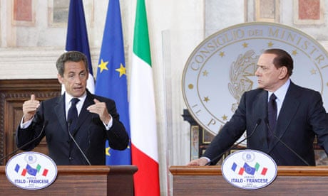 Nicolas Sarkozy and Silvio Berlusconi