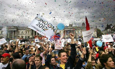 Londoners celebrate as the announcement