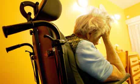A patient at a hospital for patients with Alzheimer's disease