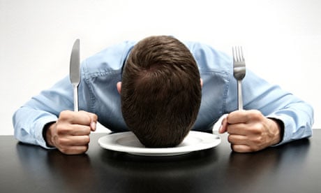 Face down on a plate