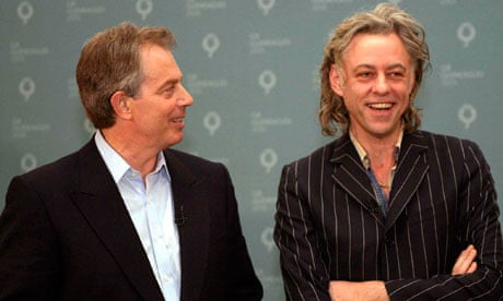 Tony Blair and Bob Geldof 