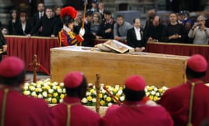 Beatification: Bishops pay their respects to the coffin of late Pope John Paul II 