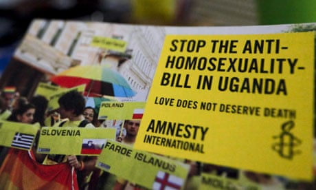 An Amnesty International poster against David Bahati's bill proposing the imprisonment of gay people