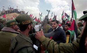 Israel violence: Hamas security officials confront protesters between Egypt and Gaza Strip 