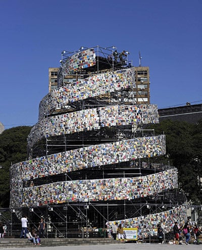 Tower Of Babel Made From Books In Pictures Books The Guardian Tower Of Babel Made From Books In Pictures Books The Guardian