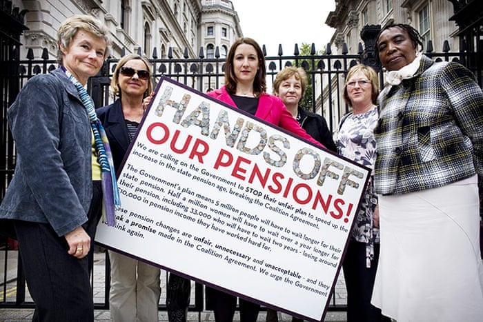 State pension age protest – in pictures | Money | The Guardian
