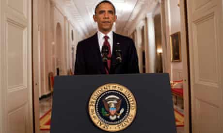 Barack Obama Announces the Death of Bin Laden, White House, Washington DC. America - 01 May 2011