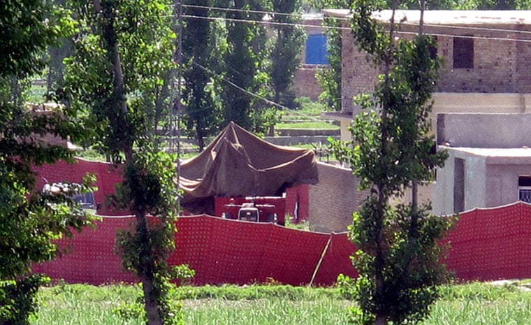 2 May 2011: The Abbottabad compound where Osama bin Laden has been killed by American forces Photograph: Iftikhar Tanoli/EPA