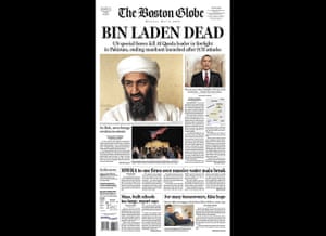 Newspapers on Osama: The Boston Globe