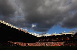 Premier League 2010-11: Dark clouds gather over Old Trafford during the match with West Brom