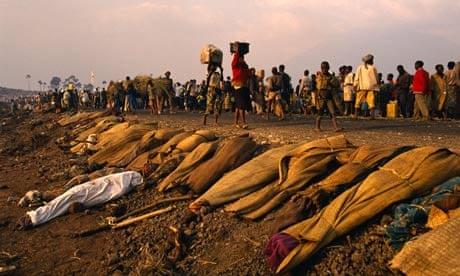 Refugees from Rwanda in Goma, DRC, after the genocide in 1994