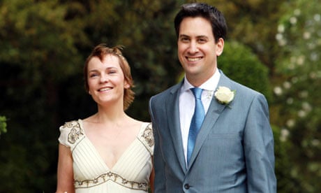 Ed Miliband and his wife Justine Thornton after their civil wedding, Nottinghamshire