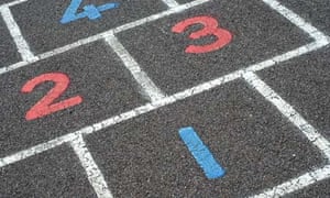 Numbers on a hopscotch grid