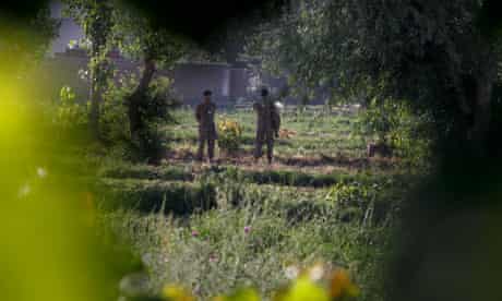 Pakistan army soldiers guard the compound where it is believed Osama bin Laden lived in Abbottabad
