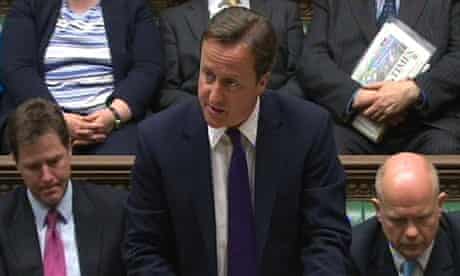 David Cameron speaking to MPs after the death of Bin Laden