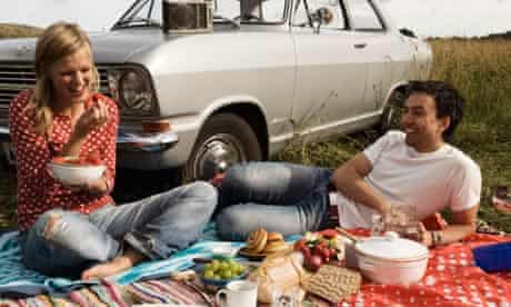 Couple enjoying a picnic