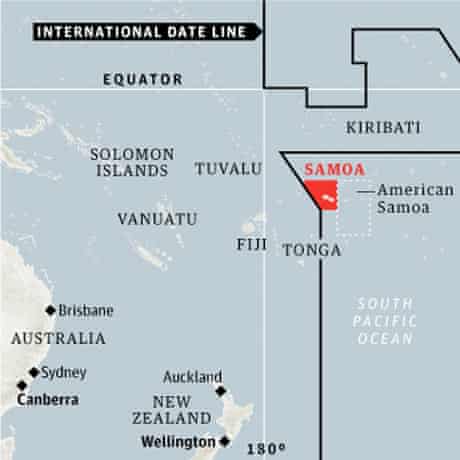 Samoa Time Travellers To Leap A Day Into The Future Samoa The Guardian