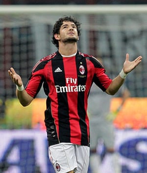 Top 50 transfer targets: AC Milan's Pato celebrates at the end of the Serie A match against Inter