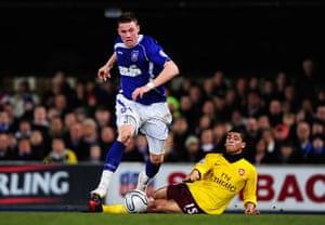 Top 50 transfer targets: Ipswich Town's Connor Wickham leaps over Arsenal's Denilson 