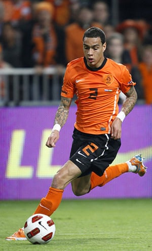 Top 50 transfer targets: Gregory Van Der Wiel during the Holland v Hungary Match