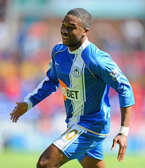 Top 50 transfer targets: Wigan's Charles N'Zogbia celebrates after scoring against Everton