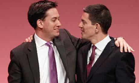David Miliband is embraced by his brother Ed at the Labour party conference in September 2010