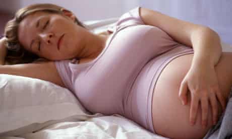 pregnant woman asleep