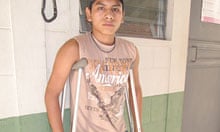 Cristobal Tambriz, who fell under a train in central Mexico