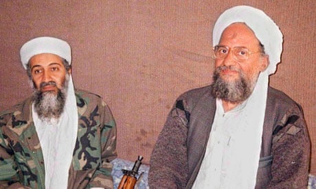 A photograph from November 2001 of Osama bin Laden and Ayman al-Zawahiri